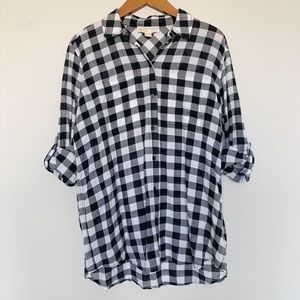 Michael Kors gingham button up top